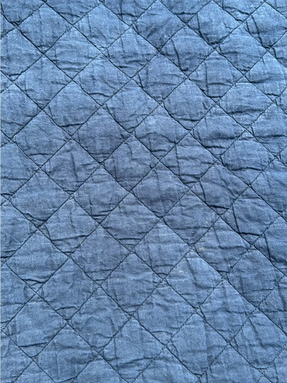 Pottery Barn Navy Linen Quilt